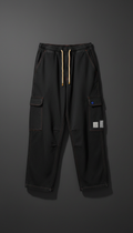 Relaxed-Fit Asphalt Black Cargo Pants