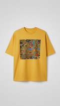 Taxi Yellow Cotton Tee City Grid Print